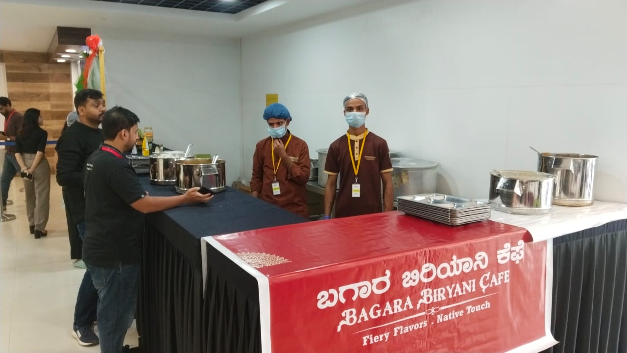 A medium-sized biryani box, perfect for a family gathering.